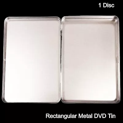 Rectangular Metal Aluminium Silver Ultra Multi Storage Case CD DVD Tins New LOT • £7.99
