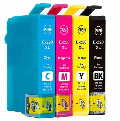 4x Non-OEM 220xl Ink Cartridge For Epson XP220 XP324 XP420 WF2630 WF2650 WF2660 • $12