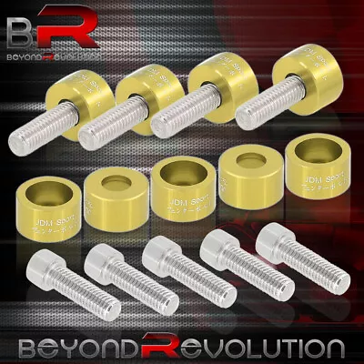 For Acura Honda JDM Gold 8MM Engine Header Cup Bolts Washers Kit • $16.99