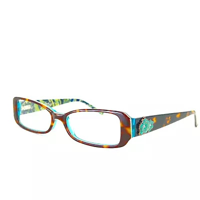 Vera Bradley Eyeglasses Kaya Rhythm & Blue Tortoise Rectangular Frame 49[]15 135 • $49.98