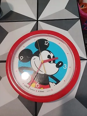 Vintage LORUS Disney Mickey Mouse Quartz Wall Clock Japan. Tested Working • $4.99