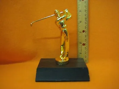 Vintage Metal Golf Male Figure   Golf Figures Trophy Top Topper W/ Club & Base • $22.99