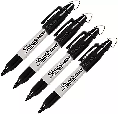 Mini Permanent Markers Fine Point 4-Count (4 Markers Black) • $10.54