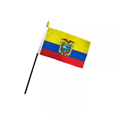 1 Dozen Ecuador Stick Flag 4x6in Handheld Ecuadorian Flag • $17.95