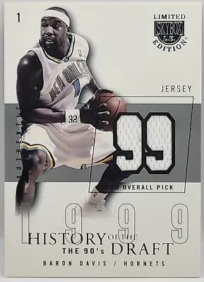 03-04 Skybox L.E. History Of The Draft The 90's Baron Davis Relic Card • $6