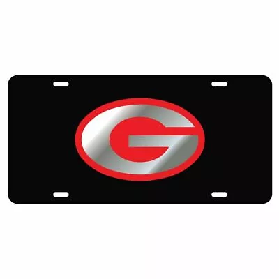 UGA Bulldogs Black-Georgia Red-Sil Mirrored License Plate / Car Tag  • $22.95