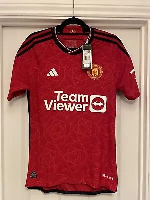 Small  P Tagged Adidas Manchester United Player Issue 23/24 Home Football Shirt • £150