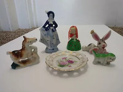 Vintage Made In Japan Lot Of 6 Ceramic Figurines. • $8.99