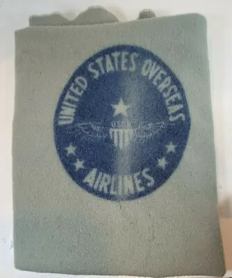 $129.99 • Buy Vintage 1950s-60s United States Overseas Airlines Wool Blanket VERY RARE
