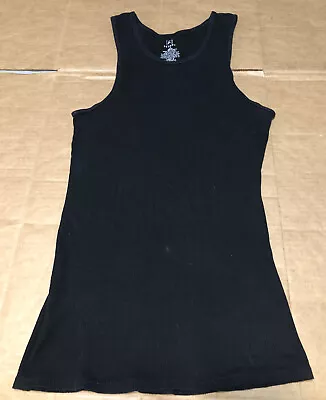 GEORGE Mens Ribbed Tank Top - Black  -  Size L (42-44) • $4.79