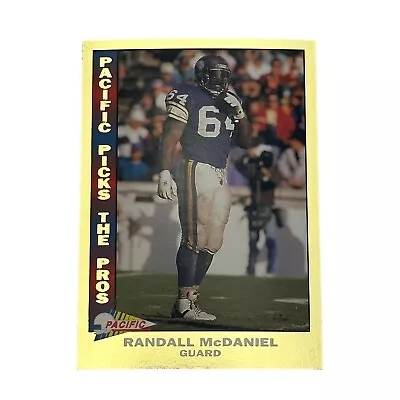 1992 Pacific Picks The Pros Gold Randall McDaniel Minnesota Vikings #15 Rare • $4.19