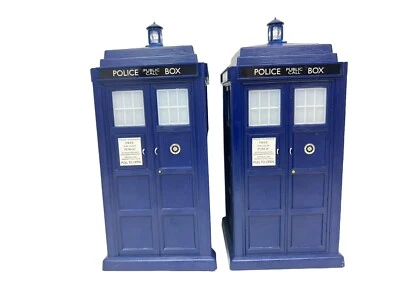 $69.99 • Buy BBC Doctor Dr Who 3D 9”Tardis Wall Lights Set Of 2 Window Light Lantern Flashes