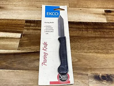 ✅Vintage ✅New ✅EKCO ✅Pairing Knife ✅Stainless Steel ✅Black Plastic ✅1992 • $9.99