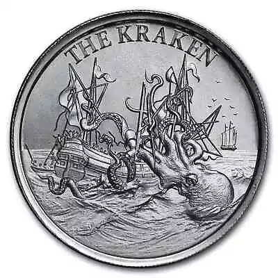 2 Oz Silver High Relief Round - The Kraken • $75.77