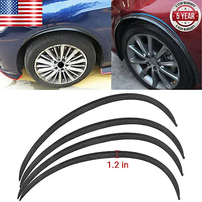 4pcs Carbon Fiber Style Car Wheel Eyebrow Arch Protector Trim Lips Fender Flares • $16.80