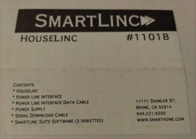 $139 • Buy Vintage New  #1101B HouseLinc SmartLine Smartlinc Interface 12vdc Serial X10 IR