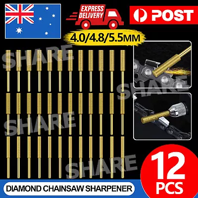 12x Diamond Chainsaw Sharpener Burr Grinder Chain Saw Drill Bits For Dremel AU • $7.95