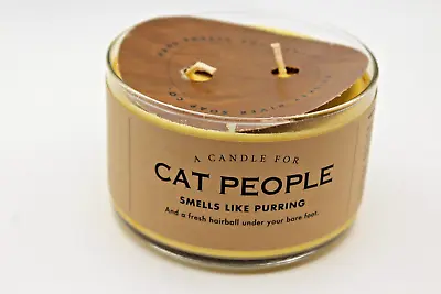 Scented Fun Novelty Two Wick Candle For Cat People Smells Like Purring Warm Milk • £14.60