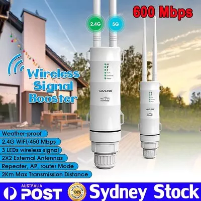 600Mbps High Power Outdoor Wireless WiFi Extender 2.4/5G Router Repeater Booster • $75.99