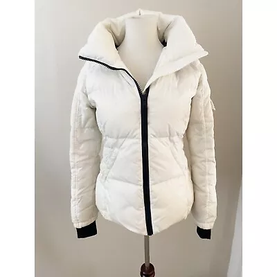 S13 New York White Down Puffer Winter Jacket Sz Medium • $50