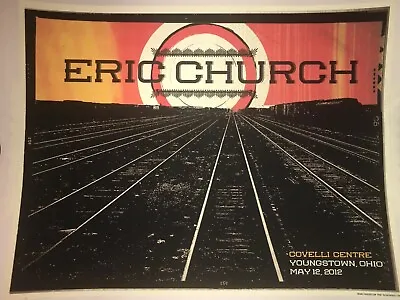 $60 • Buy Eric Church Concert Poster From Youngstown, Ohio May 12, 2012 #7/171! RARE! ⚡️