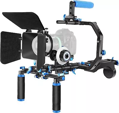 Neewer Camera Shoulder Rig Kit With Follow Focus Film Movie Making Matte Box • £99.99