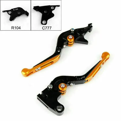 Adjustable Folding Extendable Brake Clutch Levers For Yamaha MT-01 V-MAX Gold EE • £23.95