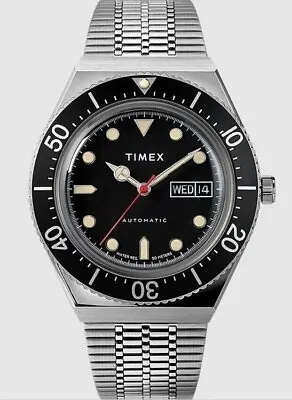 Timex - M79 Black Dial Stainless Steel Men's Automatic Watch - TW2U78300ZV Open • $111.21