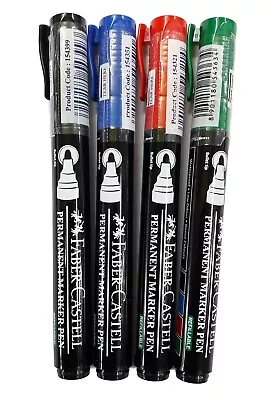 Faber-Castell Thick Permanent Marker Pen (Pack Of 10-2Blue+2Red+2Green+4Black) • $21.96