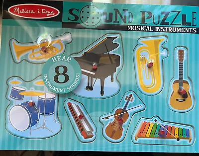 $14.99 • Buy Melissa And Doug Musical Instrument Sound Peg Puzzle. Age 2-