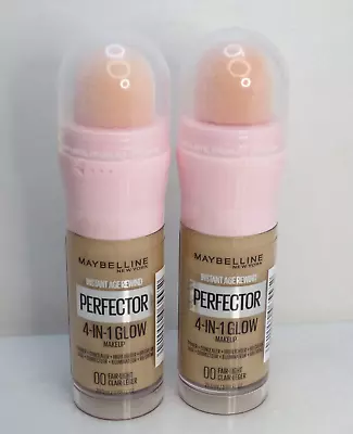 Maybelline Instant Age Rewind Perfector 4 In 1 Glow 00 Fair Light 0.68 Oz 2pcs • $20