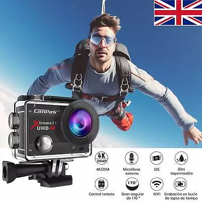 4K 30FPS WIFI Action Camera 20MP Waterproof Sports Camera 40M Underwater Camera • £49.99