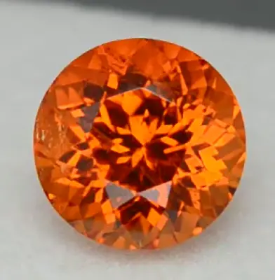 4.16 Ct PORTUGUESE ROUND MANDARIN GARNET EYE CLEAN FROM NIGERIA L@@K @ VIDEO • $5200