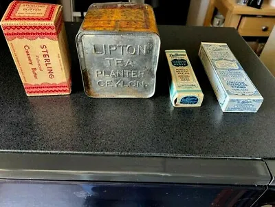  Assorted Vintage Product Boxes And Tin. Lot Of 4 • $24.95