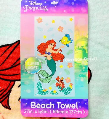 Disney The Little Mermaid Beach Towel Ariel Birthday Gift Bath Towel New • $11.69