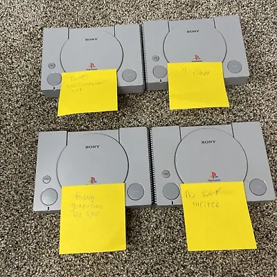 LOT OF 4 Sony PlayStation Classic Gray Console SCPH-1001 FOR PARTS AS IS! • $60