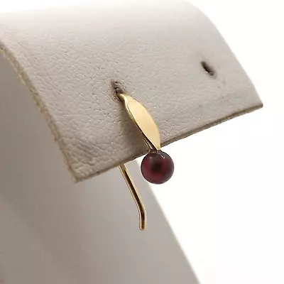 Ed Levin 14k Gold Cabochon Garnet La Petite Single Earring One Replacement • $137.75