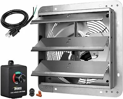 IPower 12'' Variable Shutter Exhaust Fan W.Speed Controller & Power Cord Kits • $74.99