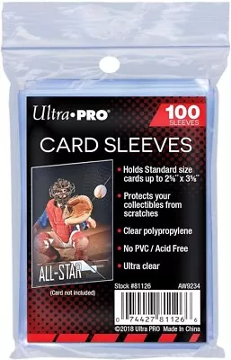 Ultra Pro Soft Sleeves Standard Trading Card Protectors Penny Sleeve Pokemon MTG • £2.50