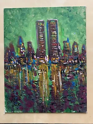 Russian/USA Artist Victor Kozlov Painting Oil Canvas Contemporary Art Manhattan • $53