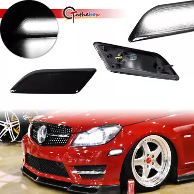 Front Side Marker White LED Lights Lamps For 2012-2014 Benz W204 C250 C300 C350 • $17.79