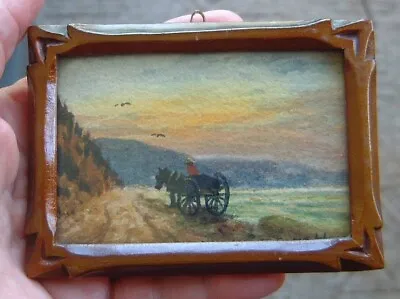 Willard M. Mitchell Homeward Bound Miniature Watercolour Painting • $149