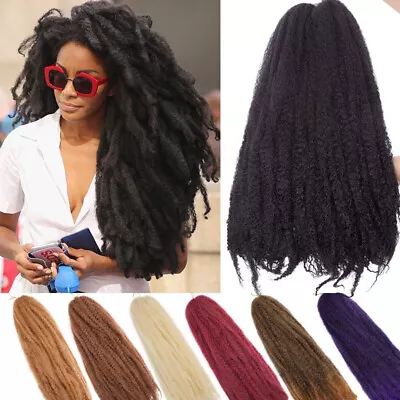 18  100g Afro Natural Kinky Twist Braiding Marley Braids Crochet Hair Extensions • $47.60