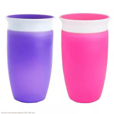 Munchkin Miracle 360 Sippy Cup Portable Drinkware - Pink/Purple 10oz 2ct • $12.99