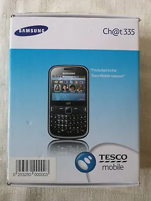 Samsung Chat 335 GT S3350 Metallic Black Smartphone Qwerty Texting TESCO Untest • £25