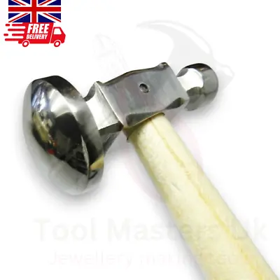 Chasing Hammer 32mm Full Domed Face Jewelry Crafts Metal Forming Jewelers Hammer • £12.50