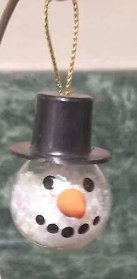 1.5  Miniature Glass Ball Snowman Head Christmas Ornaments Handmade *NEW* • $1.50