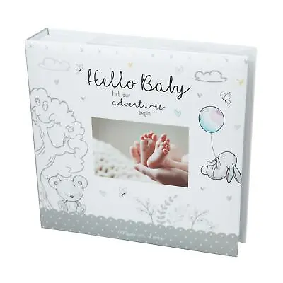 Baby First Photo Album 4x6'' 200 Photos Memo White Unisex Birthday Christening • £9.99