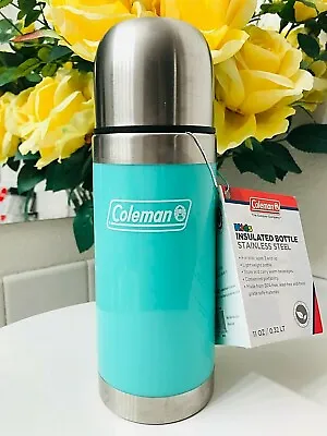 Coleman Stainless Steel Insulated Kids Childrens Green Water Hydration Bottle • $12.99