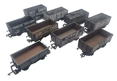 Rake Of 8x Hornby & Other Oo Gauge Welsh Rolling Stock Coal Wagons • £75